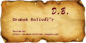 Drabek Bolivár névjegykártya